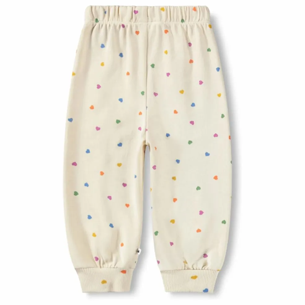 Jogger Simeon Cœurs Coton Bio | Ecru