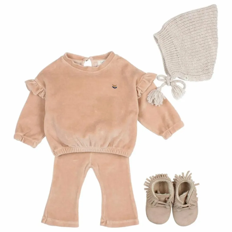 Jogger Velours Coton Bio | Rose