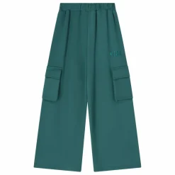 Jogger Wide Cargo Coton Bio | Vert foncé