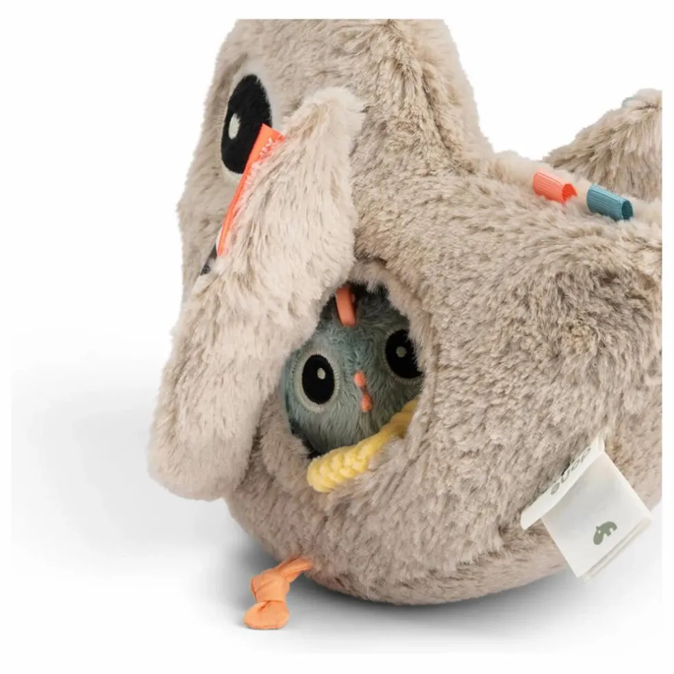 Jouet d'éveil cache-cache Clucky | Sable