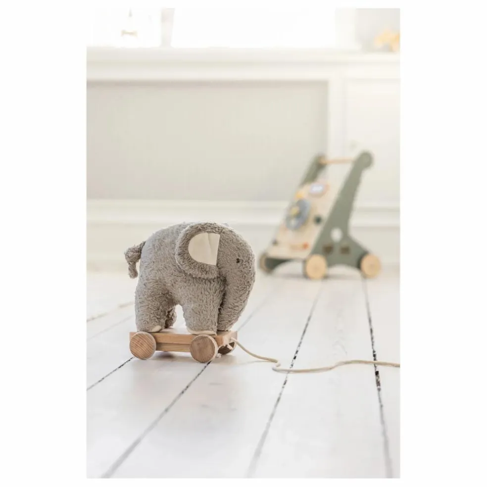 Jouet éléphant à tirer | Gris