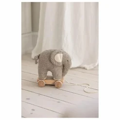 Jouet éléphant à tirer | Gris
