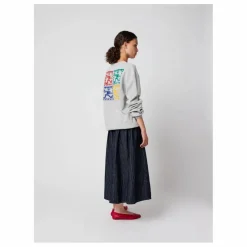 Jupe A-Line Rayée Denim Coton Bio - Collection Femme | Bleu marine