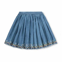 Jupe Bernie Arcs-en-ciel Coton Bio | Bleu