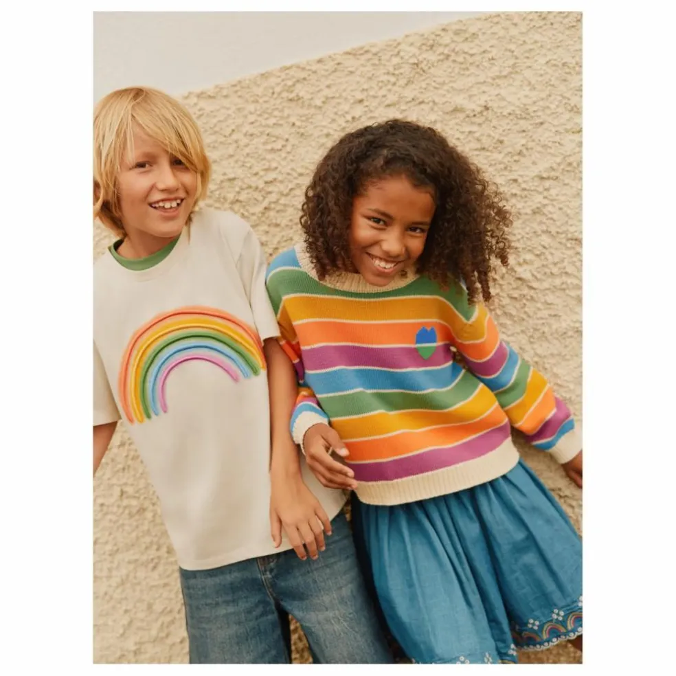 Jupe Bernie Arcs-en-ciel Coton Bio | Bleu