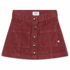 Jupe Boutonnée Coton Bio | Rouge