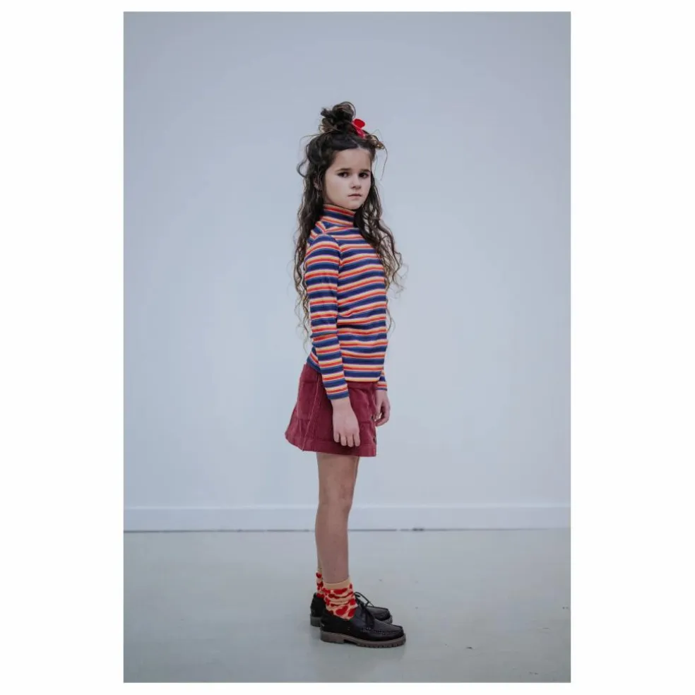 Jupe Boutonnée Coton Bio | Rouge