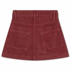 Jupe Boutonnée Coton Bio | Rouge