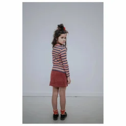 Jupe Boutonnée Coton Bio | Rouge