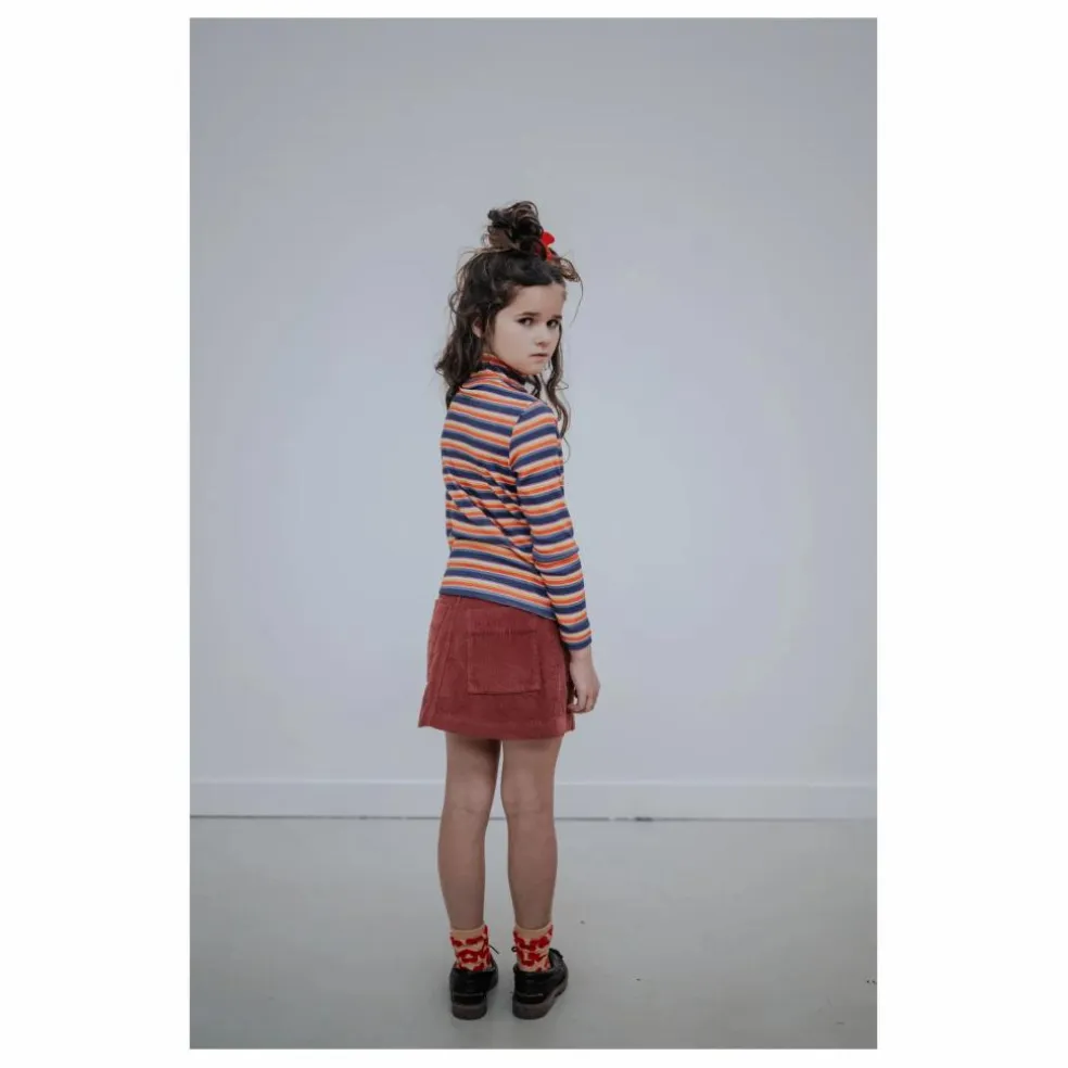 Jupe Boutonnée Coton Bio | Rouge