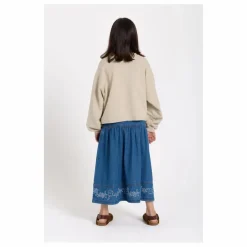 Jupe Brodée Cally | Bleu jean