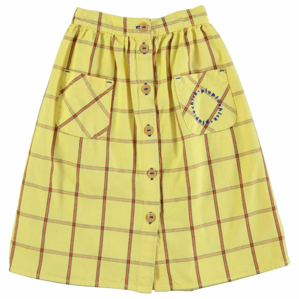 Jupe Carreaux | Jaune pâle