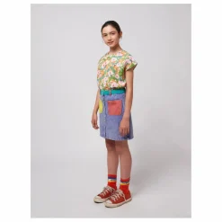 Jupe Colorblock Coton Bio | Bleu