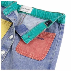 Jupe Colorblock Coton Bio | Bleu