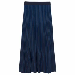 Jupe Contrast Laine Mérinos Extra Fine | Bleu marine