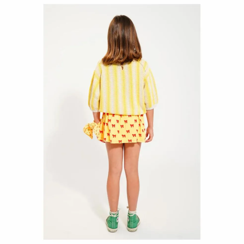 Jupe Court Nœud Eponge Bio | Jaune