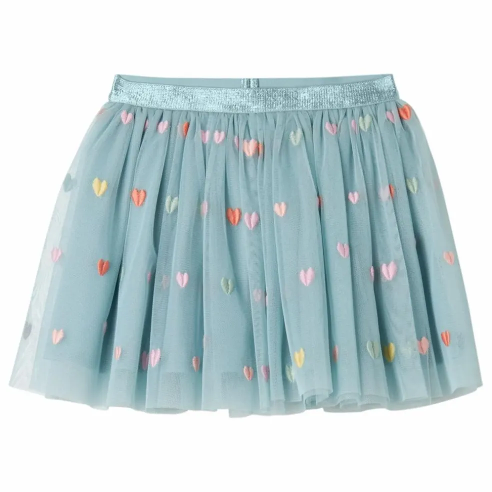 Jupe Cœurs Tulle | Turquoise