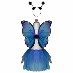 Jupe de papillon avec ses ailes et sa baquette | Bleu