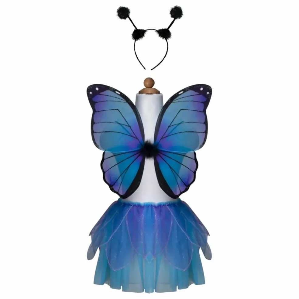 Jupe de papillon avec ses ailes et sa baquette | Bleu