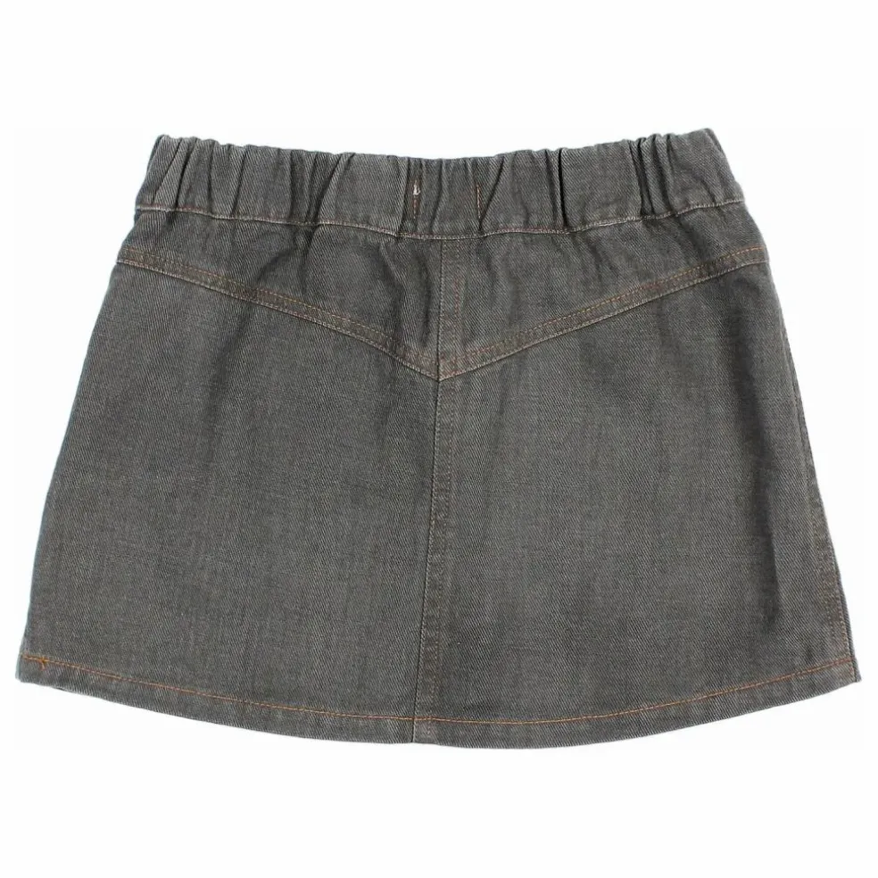 Jupe Denim Coton Bio | Denim gris