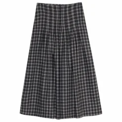 Jupe Dione Carreaux Laine | Gris foncé
