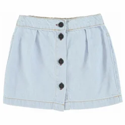 Jupe en Jean Boutons | Bleu Clair