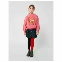 Jupe en Jean Rayée Coton Bio | Bleu marine