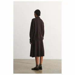 Jupe Feutre Laine Mérinos - Collection Femme | Marron