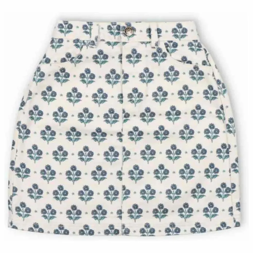 Jupe Fleurs Leros | Blanc