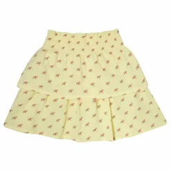 Jupe Fleurs Volants | Jaune
