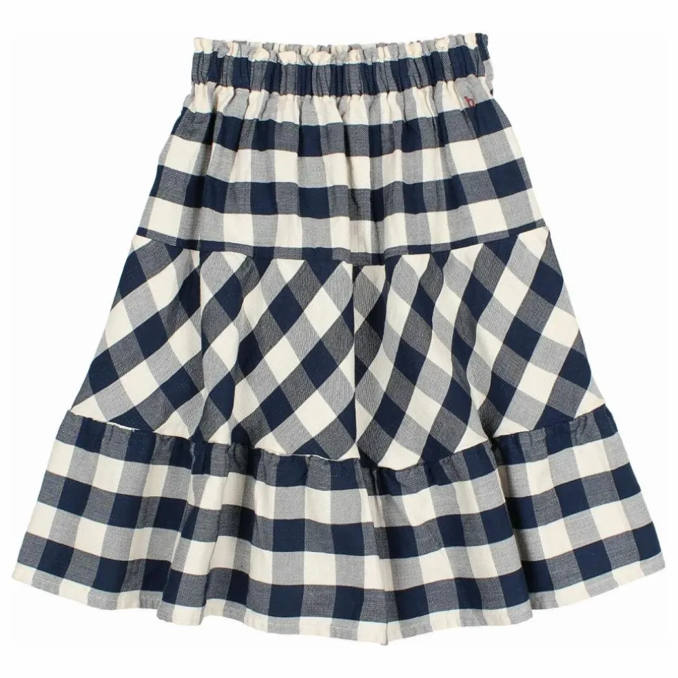 Jupe Gingham Carreaux | Bleu marine