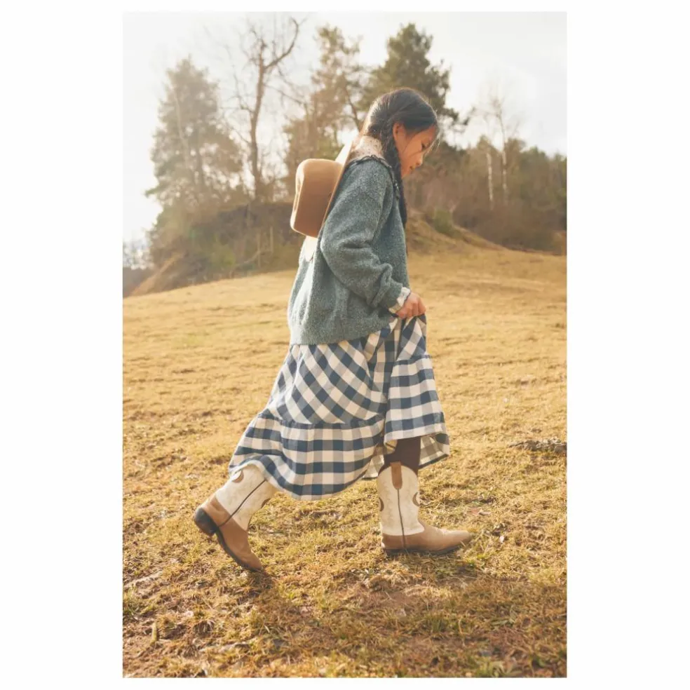Jupe Gingham Carreaux | Bleu marine