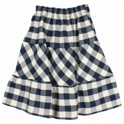 Jupe Gingham Carreaux | Bleu marine