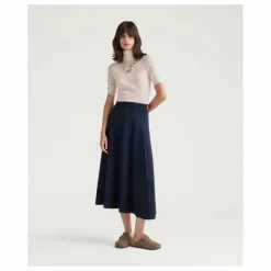 Jupe Isla Laine Mérinos | Bleu nuit