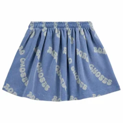 Jupe Jersey Gaufré Coton Bio | Bleu
