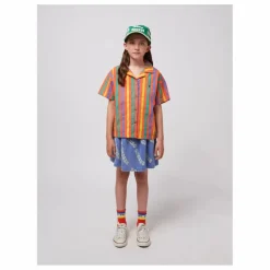 Jupe Jersey Gaufré Coton Bio | Bleu