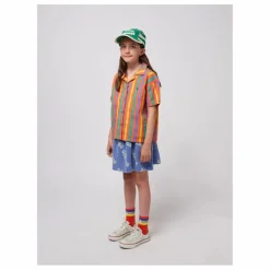 Jupe Jersey Gaufré Coton Bio | Bleu