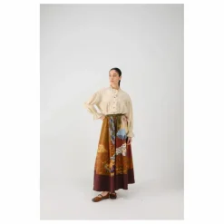 Jupe Lakeside Satin de Coton | Bordeaux