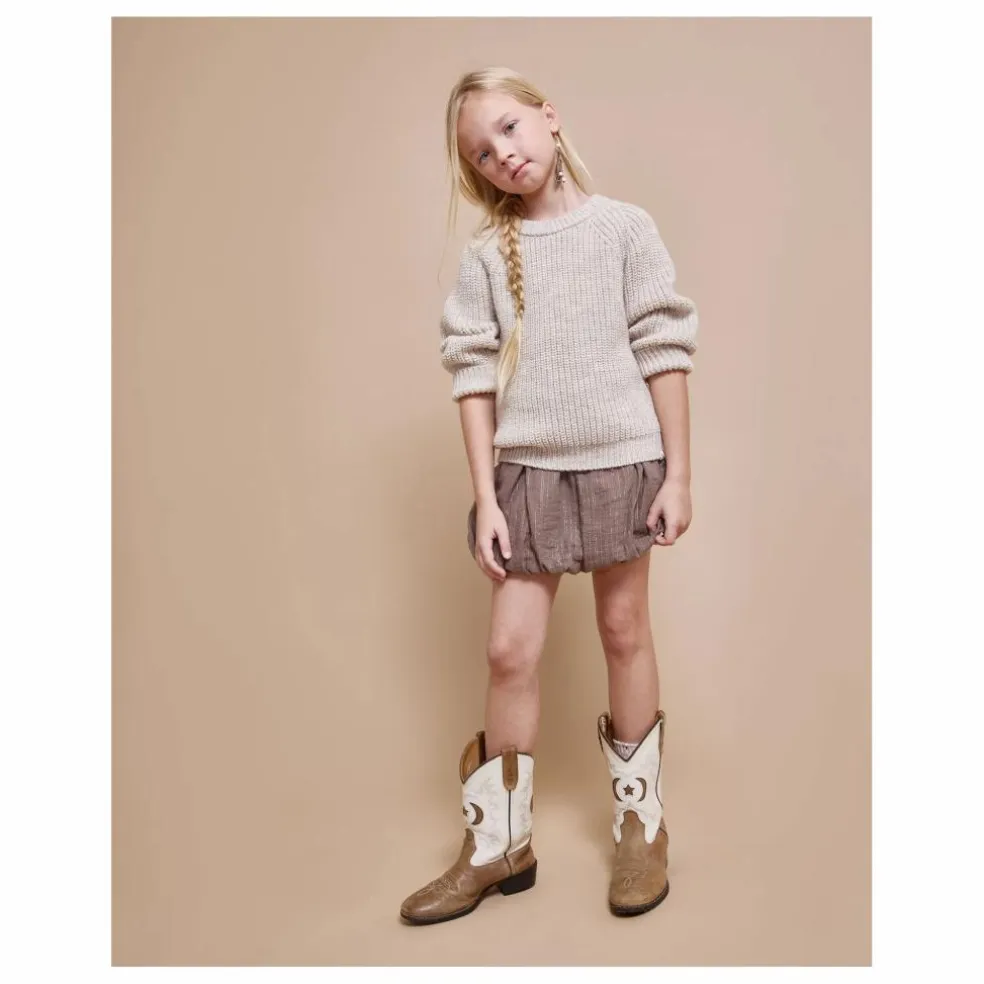 Jupe Lurex Gaze de Coton Bio | Taupe