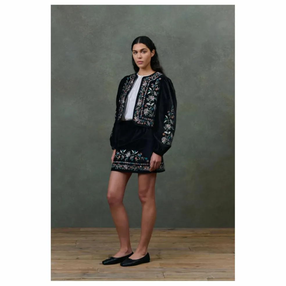Jupe Mae Velours - Collection Femme | Noir