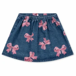 Jupe Magot Nœud Coton Bio | Denim brut