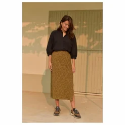 Jupe Marie Mini Léopard Coton Bio - Collection Femme | Marron