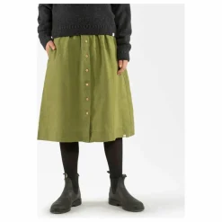 Jupe Midi Lin | Vert olive
