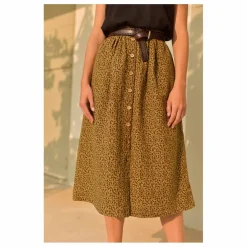 Jupe Minette Mini Léopard Coton Bio - Collection Femme | Marron