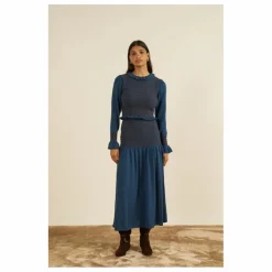 Jupe Owl Knit | Bleu marine