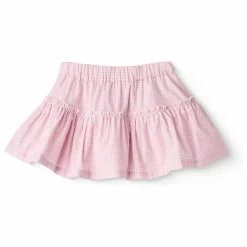 Jupe Pied-de-poule Coton Bio | Rose