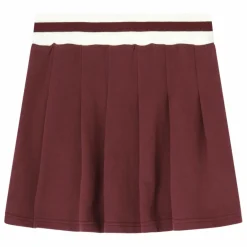 Jupe Plissée Coton Bio | Bordeaux