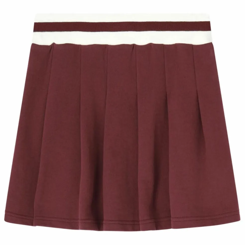 Jupe Plissée Coton Bio | Bordeaux