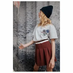 Jupe Plissée Coton Bio | Bordeaux
