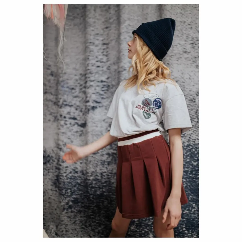 Jupe Plissée Coton Bio | Bordeaux